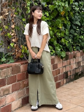 「アイテム（ボストンバッグ）」を使った、B:MING by BEAMS WOMENさん（レディース・149cm）の夏コーディネート