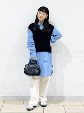 「アイテム（ボストンバッグ）」を使った、B:MING by BEAMS WOMENさん（レディース・149cm）の秋コーディネート