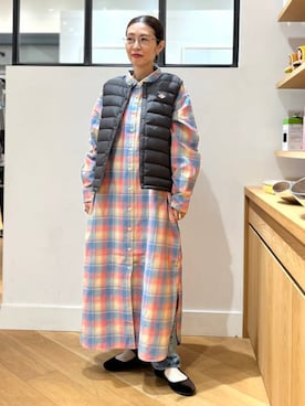 「アイテム（シャツワンピース）」を使った、B:MING by BEAMS WOMENさん（レディース・151cm）の秋コーディネート