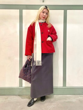 「セットアイテム」｜「アイテム（ジャケット/アウター）」を使った、B:MING by BEAMS WOMENさん（レディース・162cm）の冬コーディネート