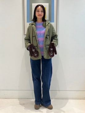 「アイテム（手袋）」を使った、B:MING by BEAMS WOMENさん（レディース・166cm）の冬コーディネート