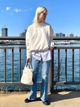 「B:MING by BEAMS（ビーミングバイビームス）のアイテム（スウェット）」を使った、B:MING by BEAMS WOMENさん（レディース・162cm）の春コーディネート