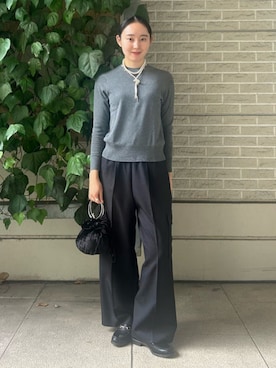 「B:MING by BEAMS（ビーミングバイビームス）のアイテム（ニット/セーター）」を使った、B:MING by BEAMS WOMENさん（レディース・166cm）の秋コーディネート