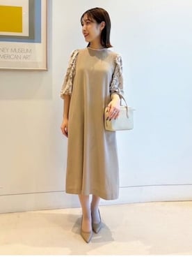 「セレモニーコーデ」｜「アイテム（ワンピース）」を使った、B:MING by BEAMS WOMENさん（レディース・160cm）の冬コーディネート