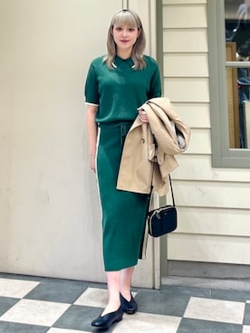 「B:MING by BEAMS（ビーミングバイビームス）のアイテム（ポロシャツ）」を使った、B:MING by BEAMS WOMENさん（レディース・166cm）の春コーディネート