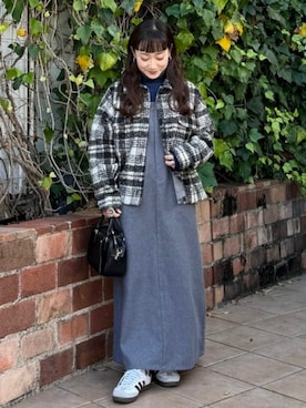 「アイテム（ジャンパースカート）」を使った、B:MING by BEAMS WOMENさん（レディース・149cm）の秋コーディネート