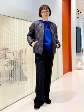 「B:MING by BEAMS（ビーミングバイビームス）のアイテム（ニット/セーター）」を使った、B:MING by BEAMS WOMENさん（レディース・158cm）の秋コーディネート