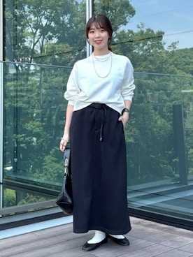 「アイテム（スウェット）」を使った、B:MING by BEAMS WOMENさん（レディース・161cm）の夏コーディネート