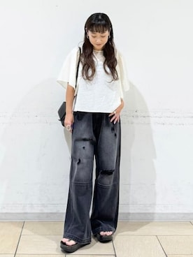 「アイテム（トートバッグ）」を使った、B:MING by BEAMS WOMENさん（レディース・149cm）の夏コーディネート