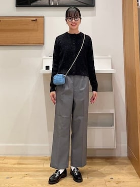 「ニットカーディガン」｜「アイテム（財布/小物）」を使った、B:MING by BEAMS WOMENさん（レディース・165cm）の秋コーディネート
