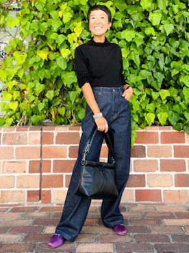 「アイテム（クラッチバッグ）」を使った、B:MING by BEAMS WOMENさん（レディース・152cm）の冬コーディネート