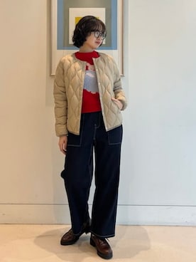 「アイテム（ダウンジャケット/コート）」を使った、B:MING by BEAMS WOMENさん（レディース・162cm）の秋コーディネート