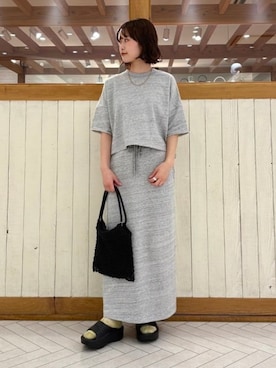 「B:MING by BEAMS（ビーミングバイビームス）のアイテム（トートバッグ）」を使った、B:MING by BEAMS WOMENさん（レディース・153cm）の春コーディネート