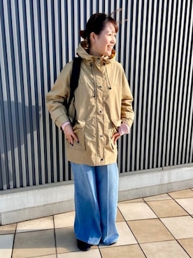 「B:MING by BEAMS（ビーミングバイビームス）の撥水 コットンナイロン ブルゾン（S～M）（ブルゾン）」を使った、B:MING by BEAMS WOMENさん（レディース・160cm）の春コーディネート