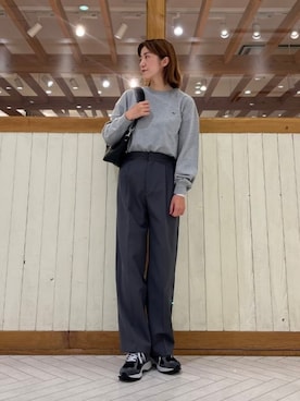 「アイテム（クラッチバッグ）」を使った、B:MING by BEAMS WOMENさん（レディース・163cm）の秋コーディネート