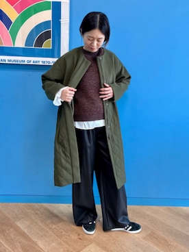「アイテム（ノーカラーコート）」を使った、B:MING by BEAMS WOMENさん（レディース・160cm）の冬コーディネート