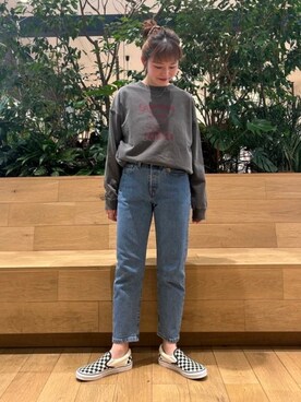 「B:MING by BEAMS（ビーミングバイビームス）のアイテム（スウェット）」を使った、B:MING by BEAMS WOMENさん（レディース・157cm）の冬コーディネート