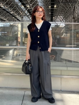 「アイテム（ボストンバッグ）」を使った、B:MING by BEAMS WOMENさん（レディース・160cm）の秋コーディネート