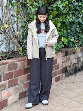 「アイテム（マウンテンパーカー）」を使った、B:MING by BEAMS WOMENさん（レディース・149cm）の秋コーディネート