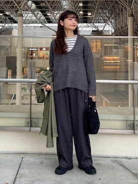 「Gramicci（グラミチ）のアイテム」を使った、B:MING by BEAMS WOMENさん（レディース・160cm）の秋コーディネート