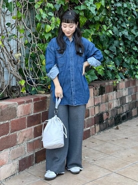 「アイテム（スウェットパンツ）」を使った、B:MING by BEAMS WOMENさん（レディース・149cm）の秋コーディネート
