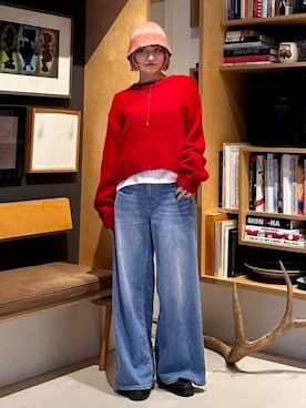 「B:MING by BEAMS（ビーミングバイビームス）のアイテム（ニット/セーター）」を使った、B:MING by BEAMS WOMENさん（レディース・164cm）の秋コーディネート