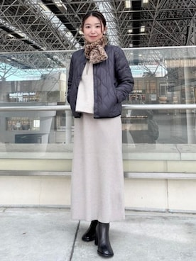「アイテム（ダウンジャケット/コート）」を使った、B:MING by BEAMS WOMENさん（レディース・157cm）の秋コーディネート