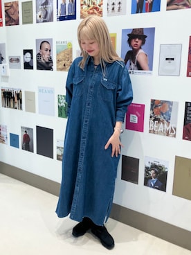 「アイテム（シャツワンピース）」を使った、B:MING by BEAMS WOMENさん（レディース・156cm）の夏コーディネート