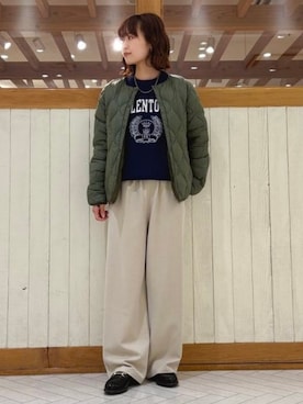 「アイテム（ローファー）」を使った、B:MING by BEAMS WOMENさん（レディース・153cm）の秋コーディネート