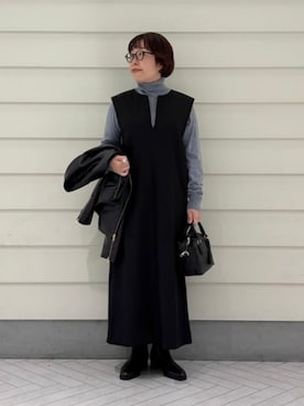 「アイテム（ワンピース/ドレス）」を使った、B:MING by BEAMS WOMENさん（レディース・148cm）の冬コーディネート