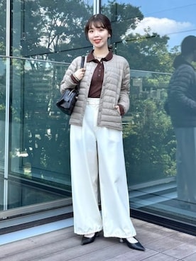 「アイテム（ダウンジャケット/コート）」を使った、B:MING by BEAMS WOMENさん（レディース・161cm）の夏コーディネート