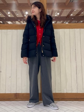 「アイテム（ダウンジャケット/コート）」を使った、B:MING by BEAMS WOMENさん（レディース・159cm）の秋コーディネート