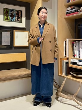 「アイテム（シャツワンピース）」を使った、B:MING by BEAMS WOMENさん（レディース・159cm）の秋コーディネート