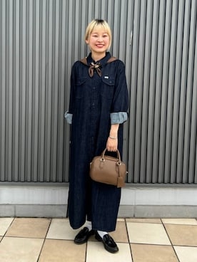 「アイテム（シャツワンピース）」を使った、B:MING by BEAMS WOMENさん（レディース・156cm）の秋コーディネート
