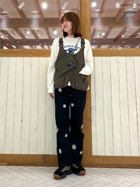 「B:MING by BEAMS（ビーミングバイビームス）のアイテム（スウェット）」を使った、B:MING by BEAMS WOMENさん（レディース・163cm）の春コーディネート