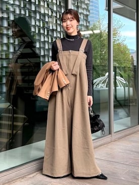 「アイテム（オールインワン・サロペット）」を使った、B:MING by BEAMS WOMENさん（レディース・161cm）の秋コーディネート