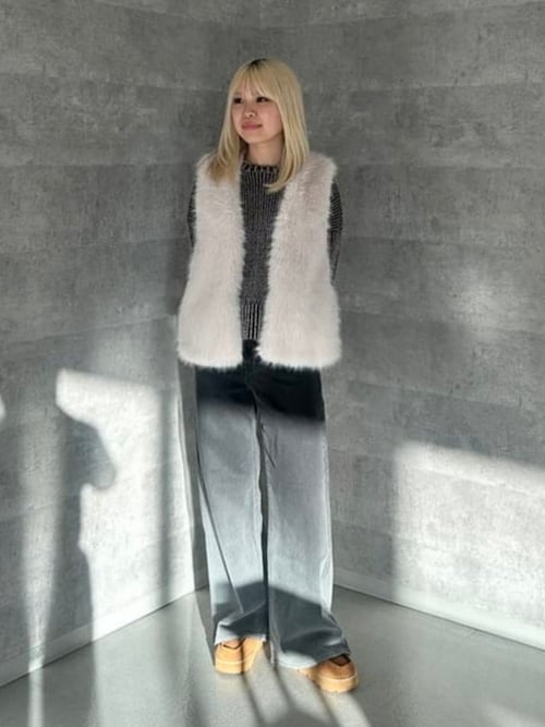 セール】フェイク ファー ベスト(S~M)(ベスト)|B:MING by BEAMS セール】フェイク ファー ベスト(S~M)(ベスト)|B:MING by BEAMS