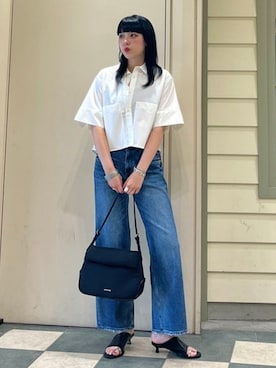 「アイテム（トートバッグ）」を使った、B:MING by BEAMS WOMENさん（レディース・166cm）の夏コーディネート