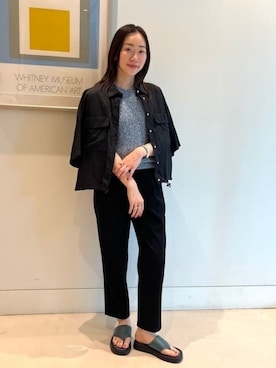 「B:MING by BEAMS（ビーミングバイビームス）のアイテム（ニット/セーター）」を使った、B:MING by BEAMS WOMENさん（レディース・158cm）の夏コーディネート