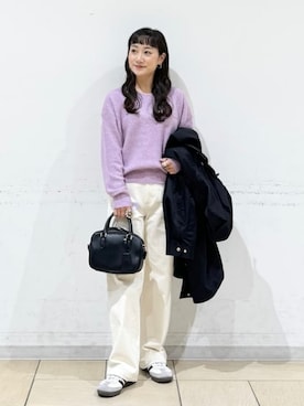 「B:MING by BEAMS（ビーミングバイビームス）のアイテム（ニット/セーター）」を使った、B:MING by BEAMS WOMENさん（レディース・149cm）の秋コーディネート