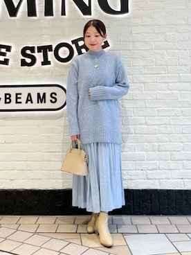 「セットアイテム」｜「アイテム（その他アウター）」を使った、B:MING by BEAMS WOMENさん（レディース・157cm）の冬コーディネート