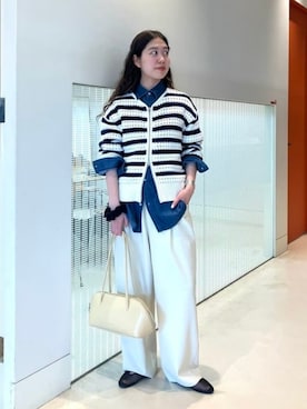 「アイテム（カーディガン/ボレロ）」を使った、B:MING by BEAMS WOMENさん（レディース・165cm）の春コーディネート