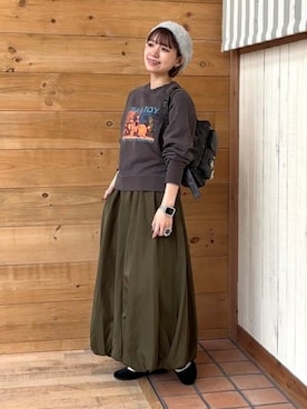 「アイテム（スウェット）」を使った、B:MING by BEAMS WOMENさん（レディース・148cm）の秋コーディネート