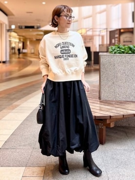 「B:MING by BEAMS（ビーミングバイビームス）のアイテム（スウェット）」を使った、B:MING by BEAMS WOMENさん（レディース・158cm）の秋コーディネート