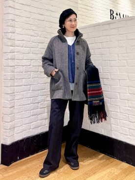 「TWEED MILL（ツイードミル）のアイテム」を使った、B:MING by BEAMS WOMENさん（レディース・158cm）の冬コーディネート