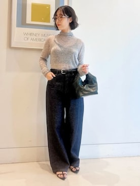 「B:MING by BEAMS（ビーミングバイビームス）のアイテム（ニット/セーター）」を使った、B:MING by BEAMS WOMENさん（レディース・160cm）の秋コーディネート