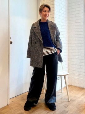 「アイテム（モカシン/デッキシューズ）」を使った、B:MING by BEAMS WOMENさん（レディース・161cm）の秋コーディネート