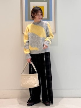 「アイテム（クラッチバッグ）」を使った、B:MING by BEAMS WOMENさん（レディース・164cm）の秋コーディネート
