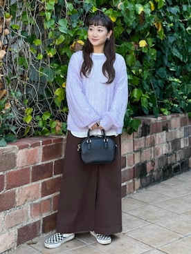 「B:MING by BEAMS（ビーミングバイビームス）のアイテム（ニット/セーター）」を使った、B:MING by BEAMS WOMENさん（レディース・149cm）の秋コーディネート