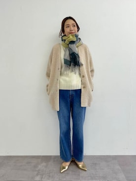 「高身長おすすめアウター」｜オカモトさん（レディース・167cm）の冬コーディネート